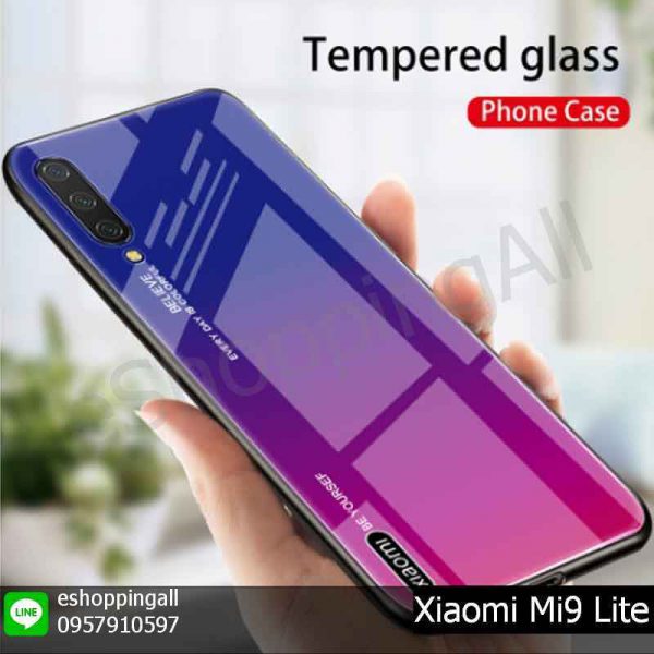 MXI-016A303 Xiaomi Mi9 Lite เคสมือถือเสี่ยวมี่แบบแข็งขอบยาง หลังอะคริลิค